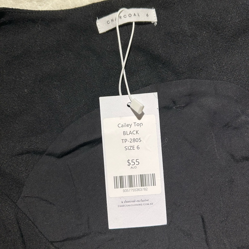 Charcoal black button up vest - Picture 3 of 3